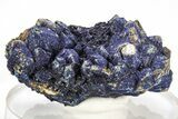 Sparkling, Blue Azurite Encrusted Quartz Crystals - China #213818-1